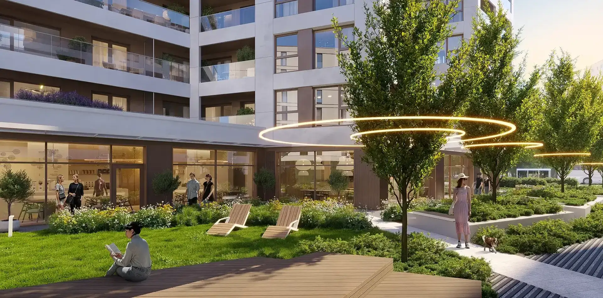 Patio inwestycji Cynamonowa Ursynów, Warszawa