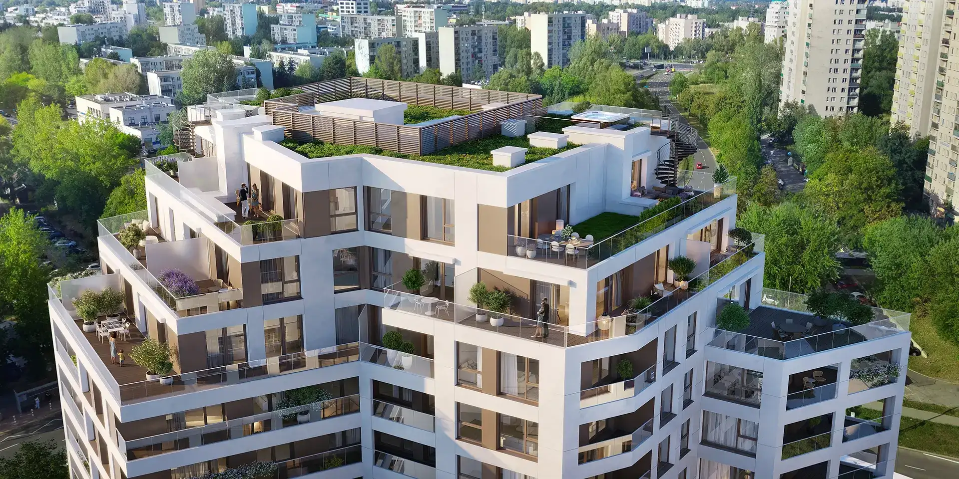 Budynek inwestycji Cynamonowa górne pietra, Warszawa Ursynów